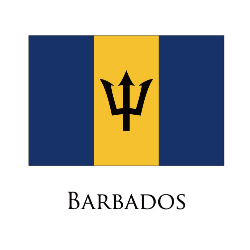 Barbados flag logo cricut iron on